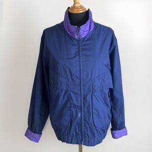 Vintage Pacific Trail Womens Medium Jacket Windbreaker Purple Weatherproof READ